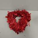 6 Pack Red Valentine Heart Wreaths Tinsel Hearts Shaped Wreath Hanging Valentine's Day Decorations for Valentines Holiday Wedding Birthday Party Front Door Wall Window Mantel Decor 15" x 13.4"