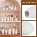 Paintable Vase Set of 16 White Small Bud Vases for Flowers, Clay Vase Bulk for Wedding Decorations Pampas Grass Centerpieces, Boho Mini Ceramic Vases for DIY Painting Home Dining Table Decor