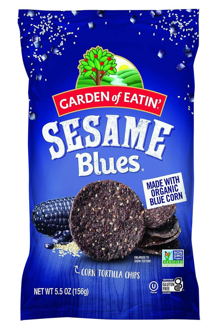 Garden of Eatin' Tortilla Chips, Sesame Blues, 5.5 oz (Pack of 12) (BB: 18 DEC 2025)