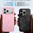Magnetic for iPhone 17 Pro Max Case, [Anti-Slip] [Military-Grade Drop Protection] [Camera Protection] Skin-Friendly Slim Matte Shockproof Protective Case for iPhone 17 Pro Max, Pink