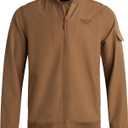 Reebok Mens Rain Jacket - Full Zip Up Lightweight Water Resistant Windbreaker Soft Shell Collar Rain Coat for Men, Size Small, Dark Khaki