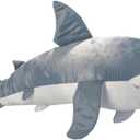 Wild Republic Cuddlekins Jumbo Great White Shark Stuffed Animal - 30"