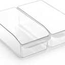 BINO | Plastic Storage Bins, Small | THE CURVE COLLECTION | Multi-Use Organizer Bins | Storage Containers Kitchen, Pantry and Home Organization | Fridge Organizers | Pantry Organization