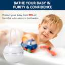 Bath Water Filter for Tub Faucet with Overflow, Up to 2,500 Gallons of Filtration, Removes Chlorine & Fluoride, Softens Hard Water, Improves Skin, Hair & Nail Health