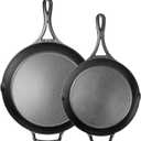 Lodge Blacklock Cast Iron Skillet Set, 10.25" & 12" - Triple Seasoned - Lightweight - Easy Cleanup - Premium Cookware
