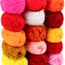 Acrylic Yarn for Crocheting - Soft Knitting Yarn for Crafts Skeins for Crocheting DIY Bulk for Handicraft Knitting Scarves Ideal Gift for Beginners and Adults, Multicolor