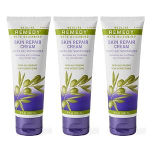 Medline Remedy Skin Repair Cream, 4 oz Tubes (3 Pack)