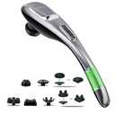 MEGAWISE Cordless Back Massager for Shoulders, Waist, Legs, Rechargeable 3200mAh Battery, 5 Speed and 5 Massage Nodes 5 Hard, 2 Soilicone Nodes, Massage While Moving Around