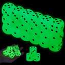 Seenelling 18 Pcs 30mm Glow in the Dark Dice Large Opaque Jumbo Acrylic D6 Dice for Casino, Craps, Table Games and Board Games Party Favors