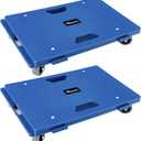 Insdawn 2 Pack Furniture Dolly 4 Wheels Upgraded Dollies Connectable with 4 Wheels Small Flat Dolly Cart with 500 LBS Capacity for Heavy Appliance, Blue