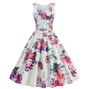 2023 Women's Summer Wrap Sleeveless Sundress Dress V-Neck Floral Summer Party Dress, M