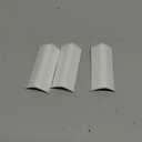 COUKIU Self Adhesive Baseboard Corner Blocks, 4inch(Width)3 Inside + 3 Outside Corners-Connector Between The Wall Base Cove Base Rubber Moulding Trim, Perfect Match for Our S100 Baseboard(White)