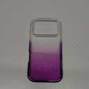 Choiche Compatible for iPhone 17 Pro Max Case, Women Cute Clear Glitter Bling Sparkly Case, [3 x Diamond Camera Lens Protectors] [2 x Tempered Glass Screen Protectors] 6.9-inch (Glitter Clear/Purple)