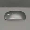 Bluetooth Wireless Laptop Mouse for MacBook Air iPad Mac, 2.4G Rechargeable Computer Mouse with Jiggler Mode, Silent Optical 2 Mode Bluetooth 5.2/3.0 & 2.4G USB-A/Type C Portable Mice, Silver