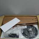 Ayaoty Ceiling Fans with Lights, 48 inch Low Profile Ceiling Fan with Light and Remote Control, Flush Mount RGB Dimmable Light, Noiseless, Brown Ceiling Fan for Bedroom Indoor/Outdoor Use