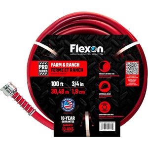 Flexon 3/4" x 100ft Farm & Ranch Garden Hose Flexon 3/4" x 100ft Farm & Ranch Garden Hose