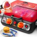 Kids BBQ Grill Playset, Kitchen Toy Set with Pretend Smoke, Light, Sound & Color-Changing Food, Play Kitchen Accessories, Indoor Outdoor Cooking Toy for Boys Girls Kids Birthday Gift