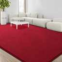 Large Area Rugs for Living Room Bedroom, 7x10 Feet Burgundy Red Rug, Minimalist Modern Shag Rug, Soft Thick Memory Foam Indoor Carpet, Non-Slip Washable Rug for Boys Girls Dorm Nursery Room Home Decor