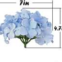 Flojery Silk Hydrangea Heads Artificial Flowers Heads with Stems for Home Wedding Decor,Pack of 10 (Blue)
