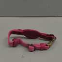 Reflective Leather Dog Collar with AirTag Holder - Soft Apple Airtag Dog Collar with Metal Buckle - Safety Cotton Pet Collars for Dogs Small Large Dogs Puppy (Pink, XS, 9"-12")