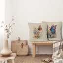 Vintage Butterfly Floral Throw Pillow Covers 18x18, Cottagecore Wildflowers Butterfly Decorative Pillow Covers for Home Living Room Bedroom, Floral Accent Pillows Cover Pillowcases Set of 2