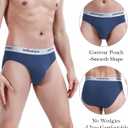 wirarpa Men's Cotton Stretch Underwear Support Briefs Wide Waistband Multipack (L)