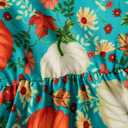 Yccutest Newborn Baby Girl Halloween Outfit Onesie Long Sleeve Cute Pumpkin Romper + Headband Toddler Infant Bodysuit Clothes (0-6 Months, Green)