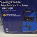 Medline Superlight Aluminum Rollator, Black - Ultra-Lightweight, Foldable & Durable Mobility Walker