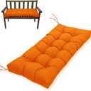 MTMR Outdoor Bench Cushion, Waterproof Wicker Chair Cushion, Thick Patio Replacement Seat Pad for Porch Lawn Indoor Swing Couch Sofa Loveseat, Patio Furniture Cushions, 44x19 Inch, Orange