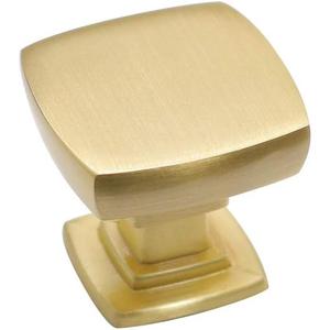 homdiy Cabinet Knobs, 30 Pack Brushed Brass Hardware Handle - MO9016GD, Solid Square Zinc Alloy Kitchen Cabinet Knobs for Dresser Drawers