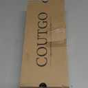 Coutgo Womens Chunky Low Heels Slingback Ballet Bow Pumps Closed Toe Wedding Dress Shoes (8, Light Khaki)