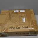 Dog Car Seat for S/M Dogs, Memory Foam Dog Booster Car Seat Up to 35lbs, Detachable Washable Pet Travel Bed with Side Pockets and 2 Safety Belts, Easy to Install (Black)