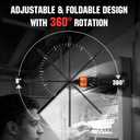 Magnetic Work Light | 1200LM Magnetic LED Work Light Rechargeable Foldable Light Bar | 360Rotation 5 Modes | Portable Power Bank for Auto Repair|Grill|Camping and Outdoor