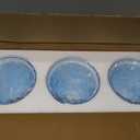 Lucidce 3 Pack Fixture Replacement Globe Shade, Blue Hammer Glass Light Covers for Ceiling Fan Light Fixture Pendant lights Wall Sconces, 1-5/ 8 Inch Fitter