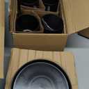 MIAMIO  Christmas Dinnerware Set 12-Piece/Christmas Plates Set with Mugs in minimalist holiday design (Service for 4) / Dishwasher and Microwave Safe  Vinter Collection