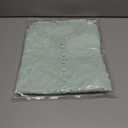 BETTE BOUTIK Women's Long Short Sleeve Tops 2025 Dressy Casual Button Hollow Out Lace Embroidered Blouses Shirts (Light Green)