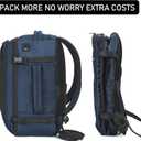 ECOHUB Travel Backpack 18x14x8 Spirit Airlines Personal Item Bag Carry On Backpack 13 Pockets Large Work Casual Daypack for men Airline Approved Waterproof Gym Backpack with Charging Port, Blue