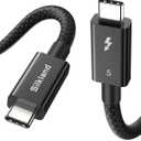 Silkland Intel Certified Thunderbolt 5 Cable 80Gbps, up to 120Gbps Bandwidth for 16K/Dual 8K, 240W, Prime Braided Thunderbolt Cable Compatible for Thunderbolt 4/3, USB4, USB C,SSD,MacBook M4 Pro,3.3FT