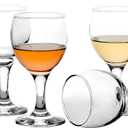 Pasabahce Premium Stemmed Mini Clear Wine and Champagne Glasses, Set of 6,Uniqe Desing Goblet 5.75 Oz, Perfect for Parties, Gifts, Housewarming, Weddings, Aniversary