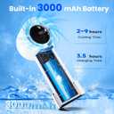 2 x Handheld Fan, Portable Turbo Fan, Mini Small Pocket Fan with 5 Speeds Perfect for Camping, and Outdoor Activities. Rechargeable 3000mAh Battery and Digital Display, Ideal Gift, Travel Essentials