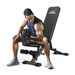 FLYBIRD Weight Bench, Adjustable Strength Training Bench for Full Body Workout with Fast Folding-New Version