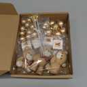 Cute Bear theme birthday cake decoration, party supplies, cake topper, containing 3 bears, 20 golden orb, 6 clouds, 5 stars. Can be cleaned and applied repeatedly