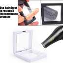 6 Pcs 3D Floating Display Case Frame Display Holder Stands Inner Round Transparent PE Film Storage Box for Jewelry Challenge Coin Medal Antique 3.5 x 3.5 x 0.8 Inches Black and White