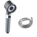 Veken Wide Rain Shower Head Handheld Water Spray，High Pressure Showerhead Combo with Arm for Bathroom Accessories，Home Decor Adjustable Dual Shower with Anti-Clog Nozzles，Matte Black