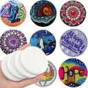 Lulonpon 60 Painting Rocks, 2 Inches White Round Rocks for Painting, Smooth Rock Bulk, Flat Rock, Natural Smooth Surface Arts and Crafting Painting Supplies