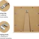 upsimples 12x12 Frame, Natural Solid Wooden Picture Frames, Display 8x8 with Mat or 12 x 12 Without Mat, Wall or Tabletop, 1 Pack, Natural