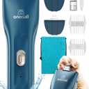 oneisall Quiet Pet Clippers, Cat Clippers for Matted Hair, Cordless Cat Hair Trimmer for Paw, Waterproof Pet Trimmers for Cats, Pet Shaver for Dogs and Cats (Green)