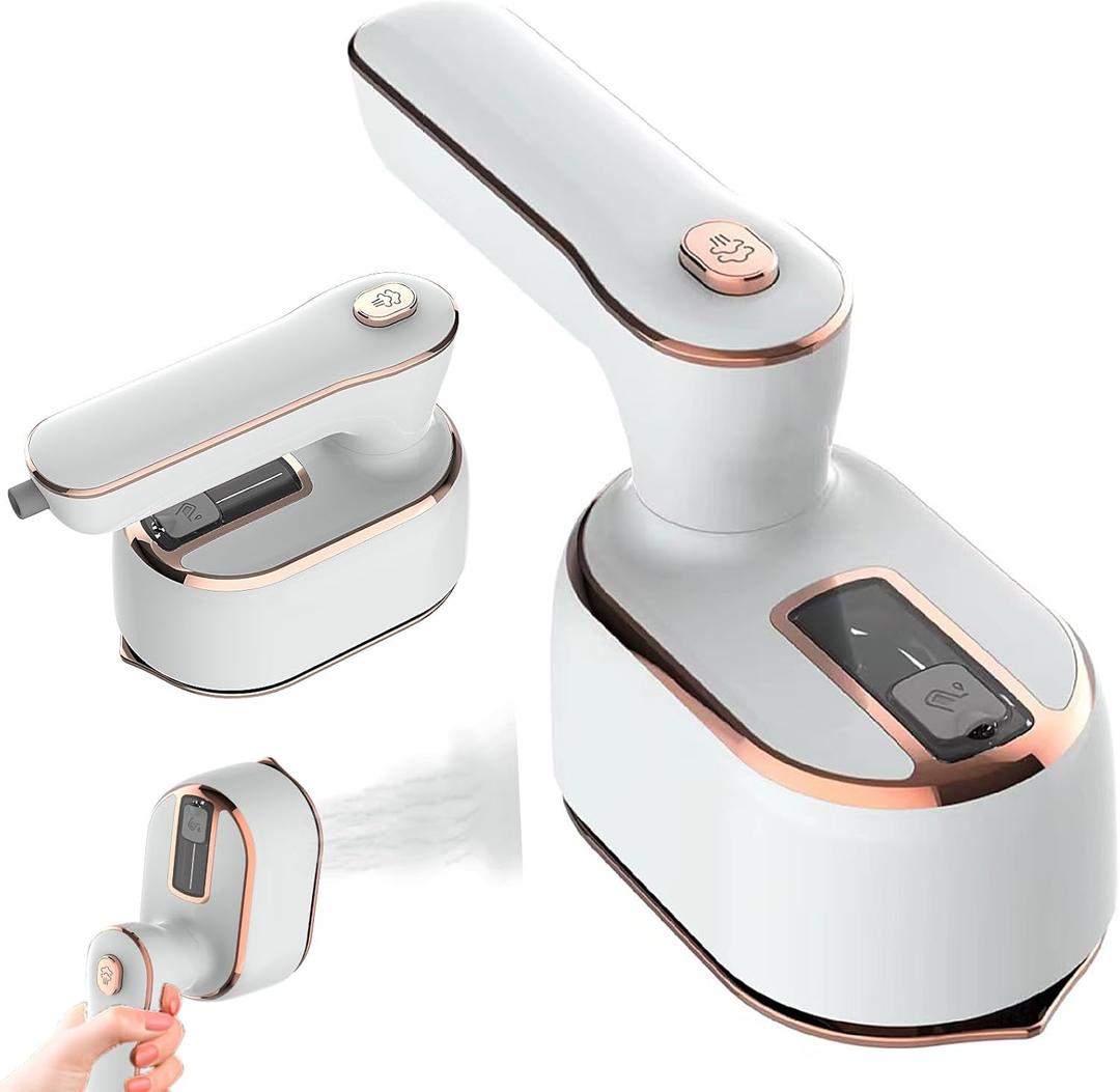 Portable Steam Iron,970W Dry Wet Dual Ironing Steam Hanging Ironing Machine,20S Rapid Preheating Large Water Tank Iron with Ergonomic Handle, Suitable for Home, Travel, Dormitory & Office (White) Portable Steam Iron,970W Dry Wet Dual Ironing Steam Hanging Ironing Machine,20S Rapid Preheating Large Water Tank Iron with Ergonomic Handle, Suitable for Home, Travel, Dormitory & Office (White)