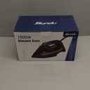 Steam Iron for Clothes, 3-Way Auto Shutoff, Ceramic-Coated Soleplate with Burst Steam, Anti-Drip and Anti-Calc, Self-Cleaning, 1500W Powerful for Home Use (Dark Red)