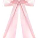 Large Satin Big Pink Bows for Coquette Room Decor Big Pink Bow Decor for Backdrop Giant Ribbon Wall Bow for Wedding Birthday Graduation Christmas Bachelorette Party Supplies